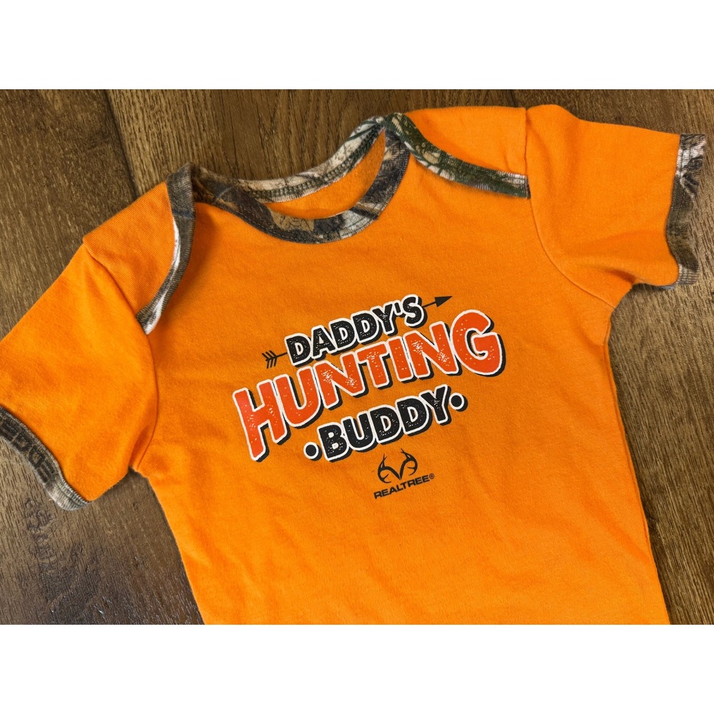 Realtree Bodysuit 24M Orange Good Daddys Hunting Buddy Camo Trim